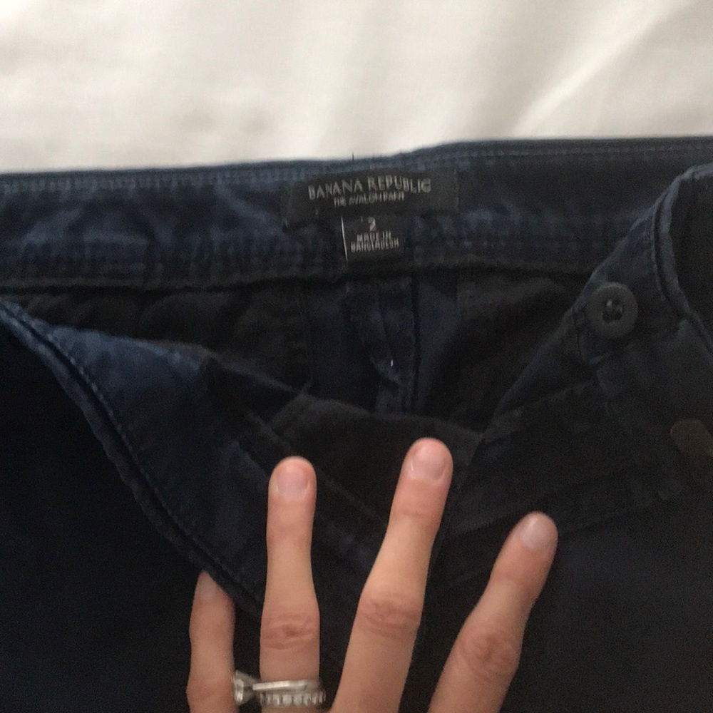Banana Republic navy pants.